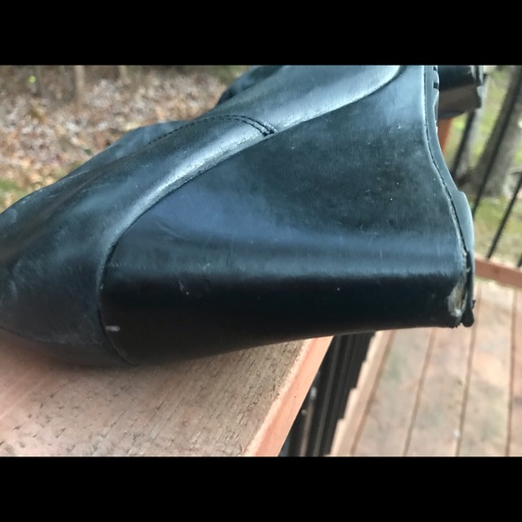 Tall wedge leather boots - Picture 5 of 8